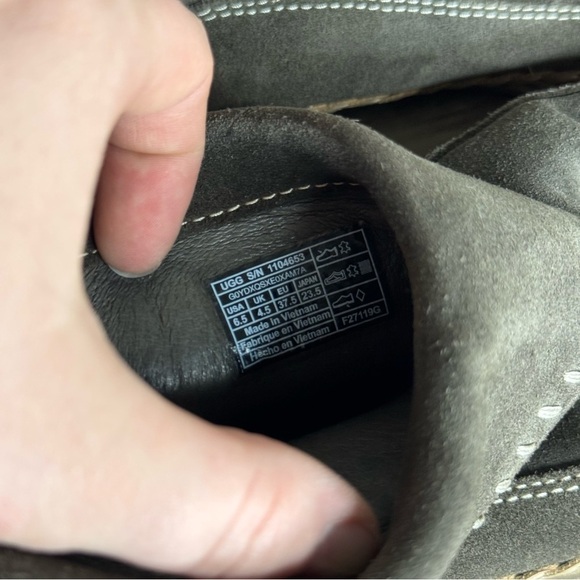 UGG Kavar Varney Fleece Lined Gray 1104653 Ankle Boot - Picture 7 of 12